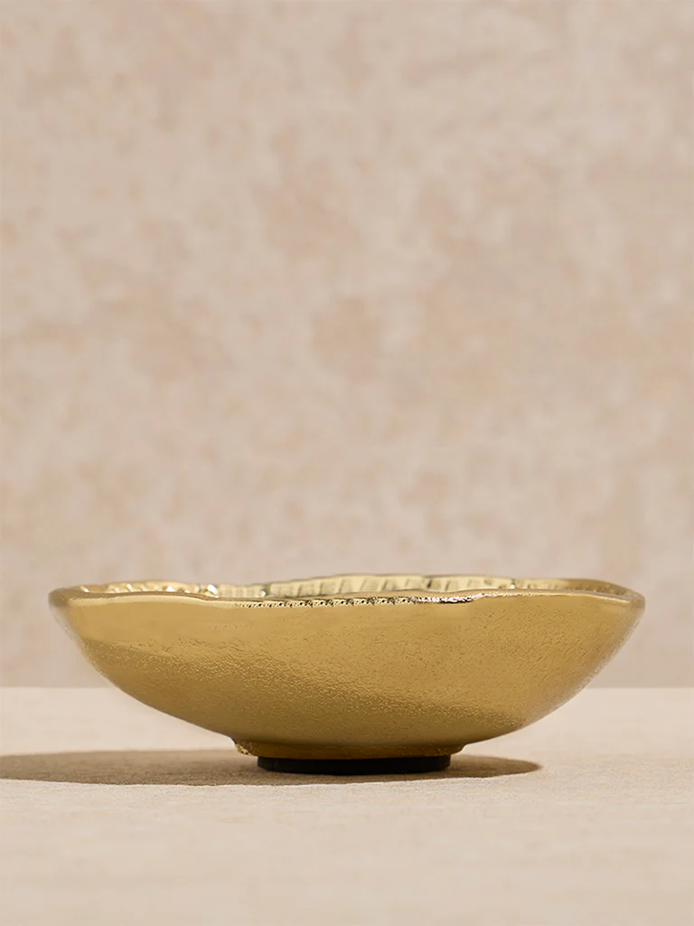 Westside Home Gold Hammered Texture Platter - Image 2