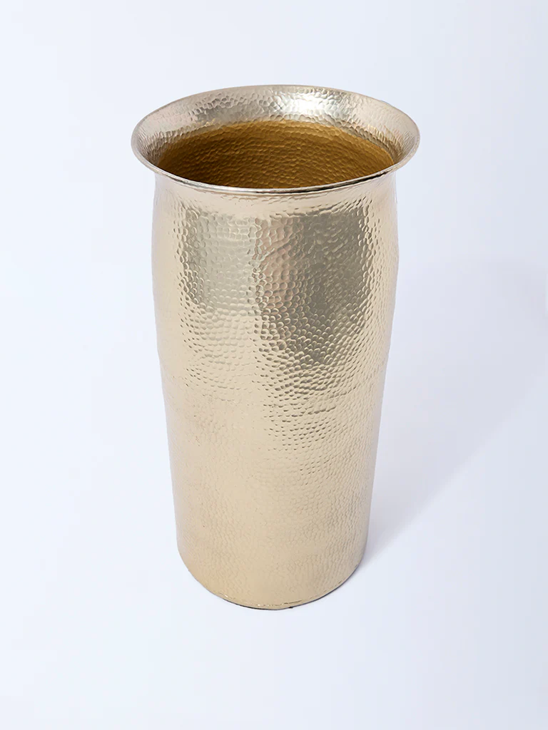 Westside Home Gold Hammered Textured Floor Vase - Image 2