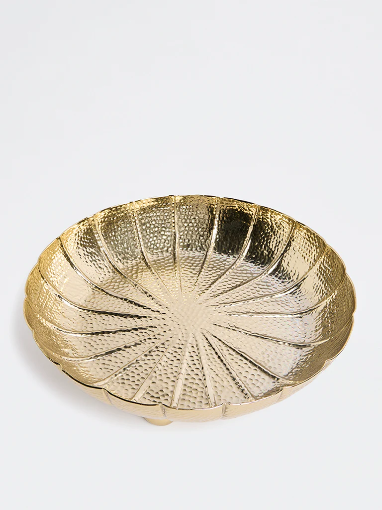 Westside Home Gold Hammered Textured Tray - Image 2