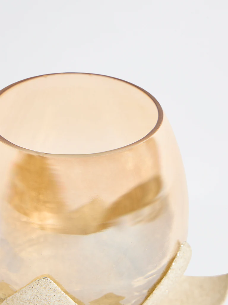 Westside Home White Lotus Design Tealight Candle Holder - Image 3