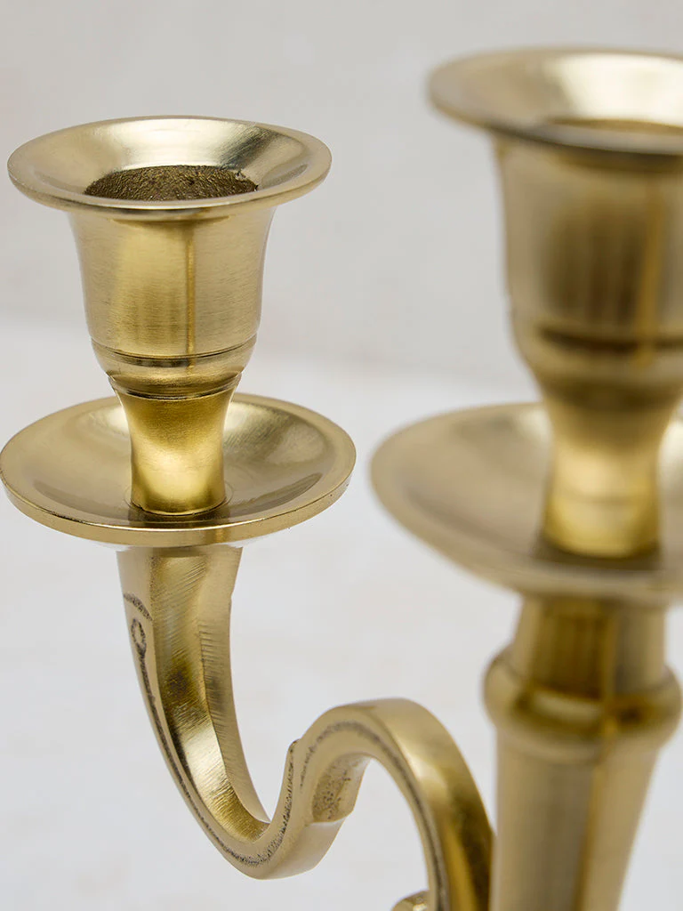 Westside Home Gold Metal Candle Stand - Image 3