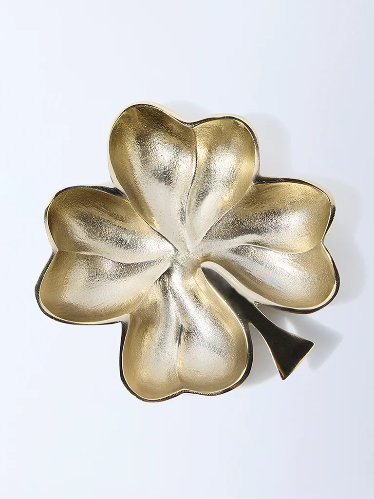 Westside Home Gold Metal Clove Trinket Tray - Image 2