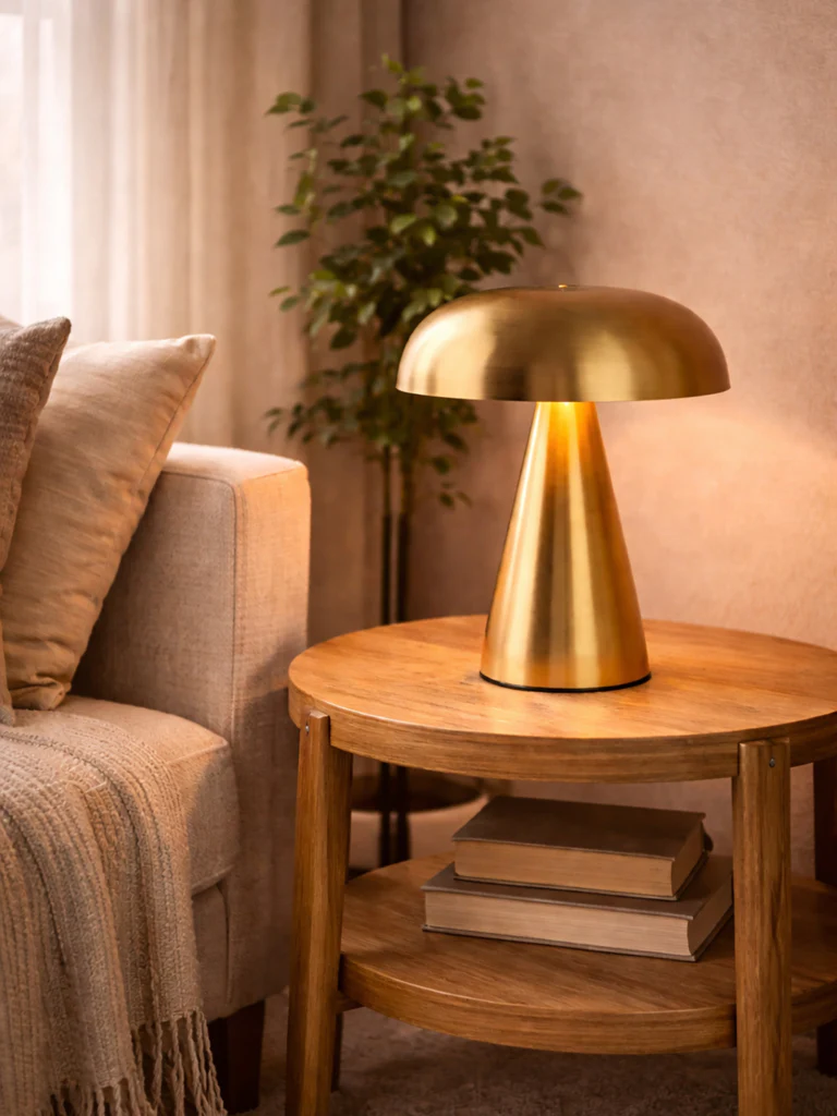 Westside Home Gold Mushroom Table Lamp