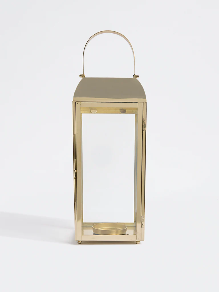 Westside Home Gold Pillar Lantern - Large