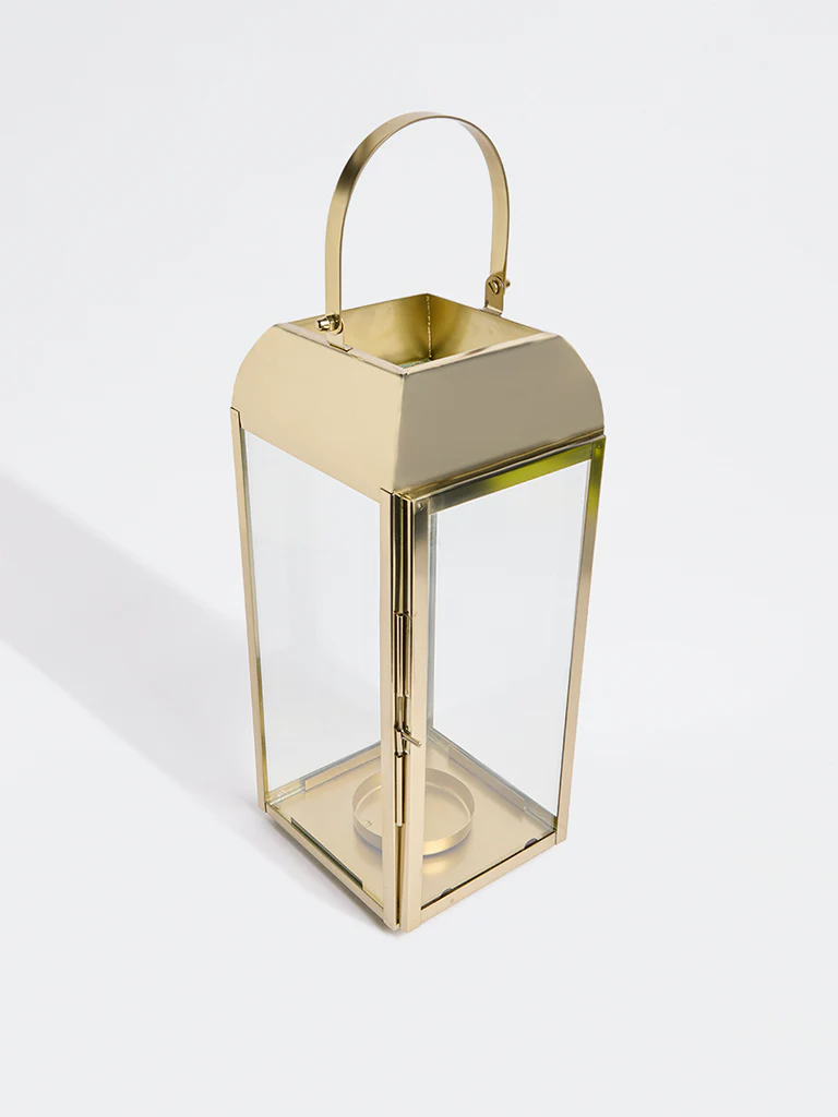 Westside Home Gold Pillar Lantern - Large - Image 2