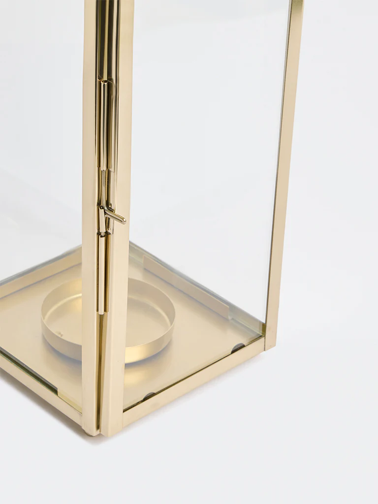 Westside Home Gold Pillar Lantern - Large - Image 3