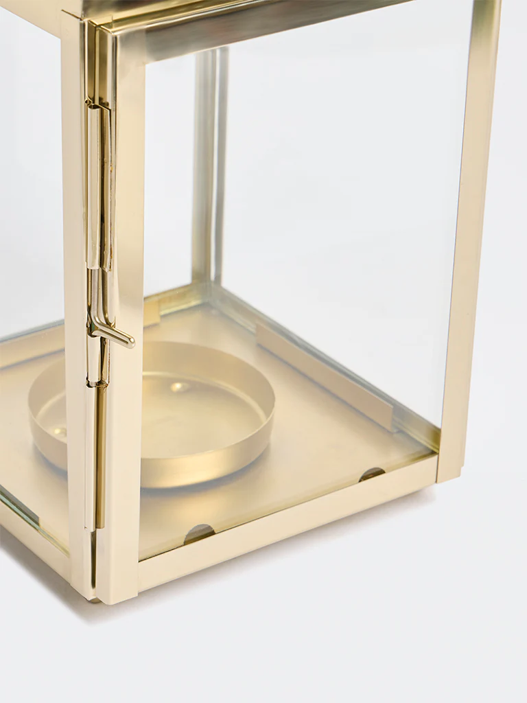 Westside Home Gold Pillar Lantern - Small - Image 3