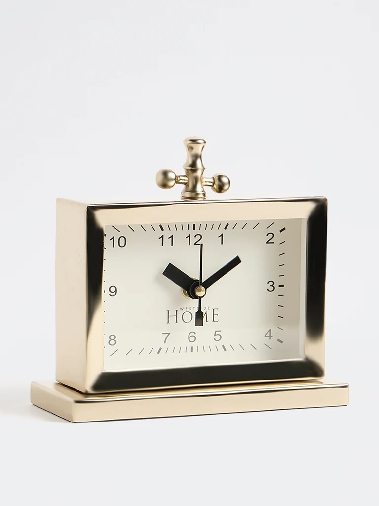 Westside Home Gold Rectangle Table Clock - Image 2
