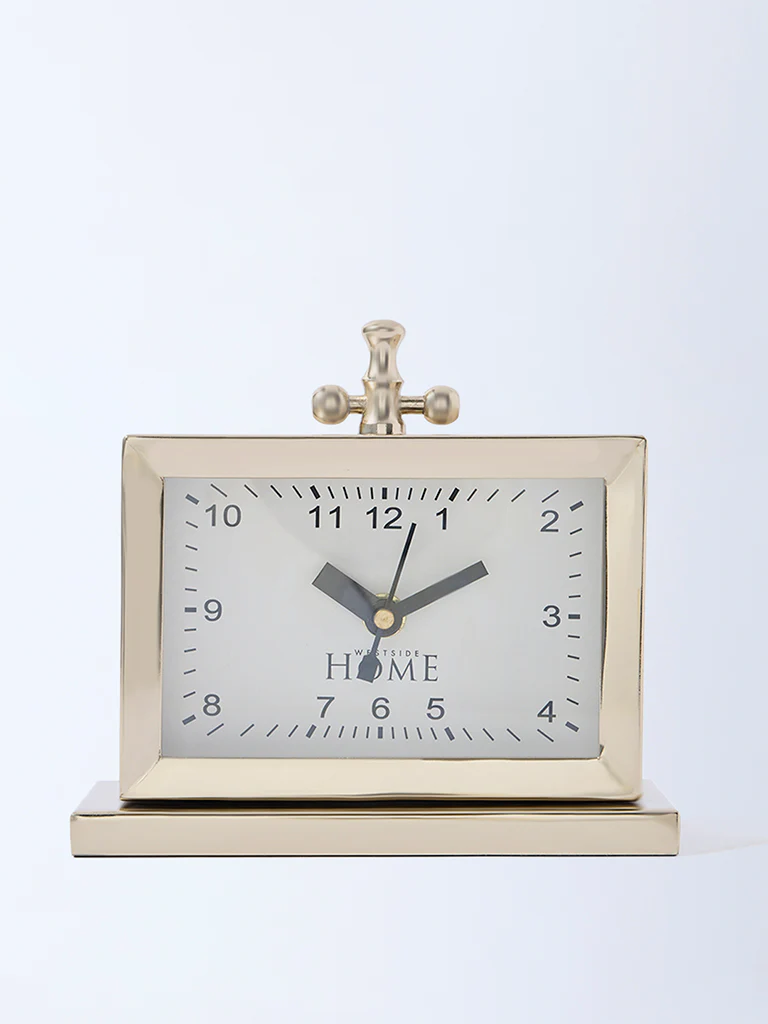 Westside Home Gold Rectangular Clock