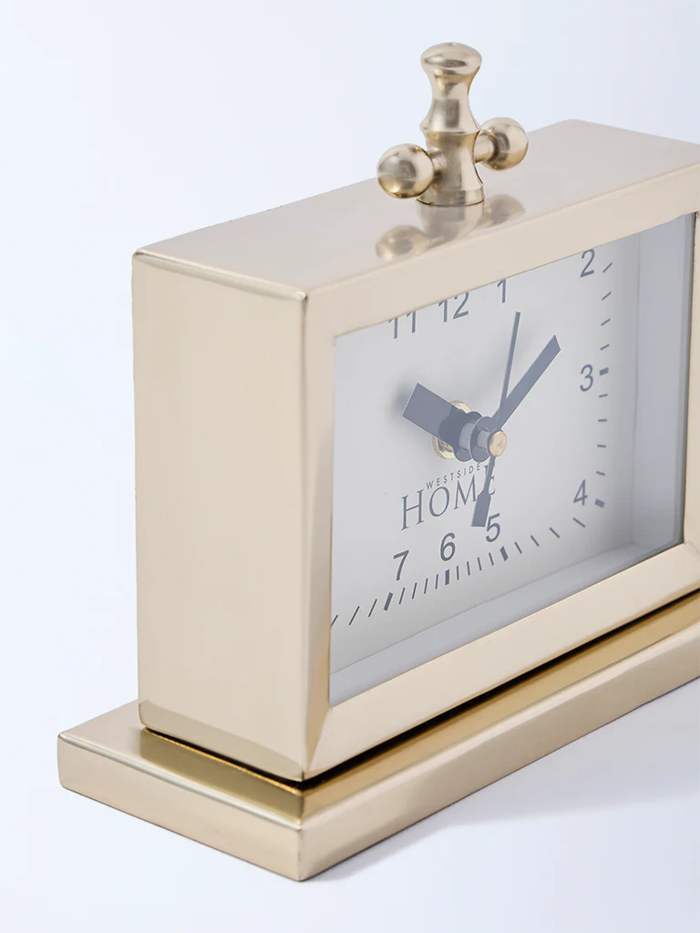 Westside Home Gold Rectangular Clock - Image 3