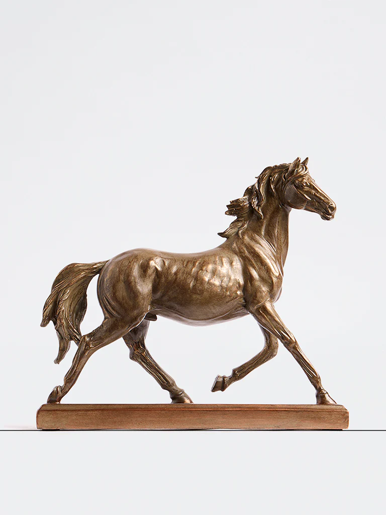 Westside Home Gold Resin Horse Figurine - Image 2