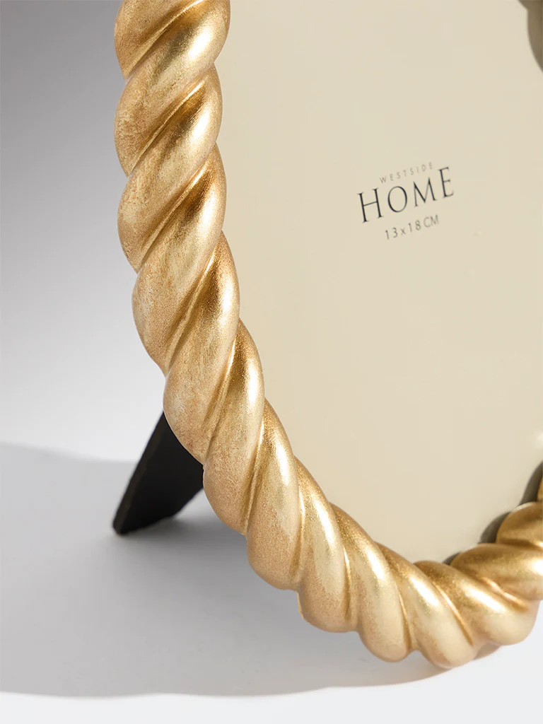 Westside Home Gold Resin Rope Detailed Photo Frame - Image 3