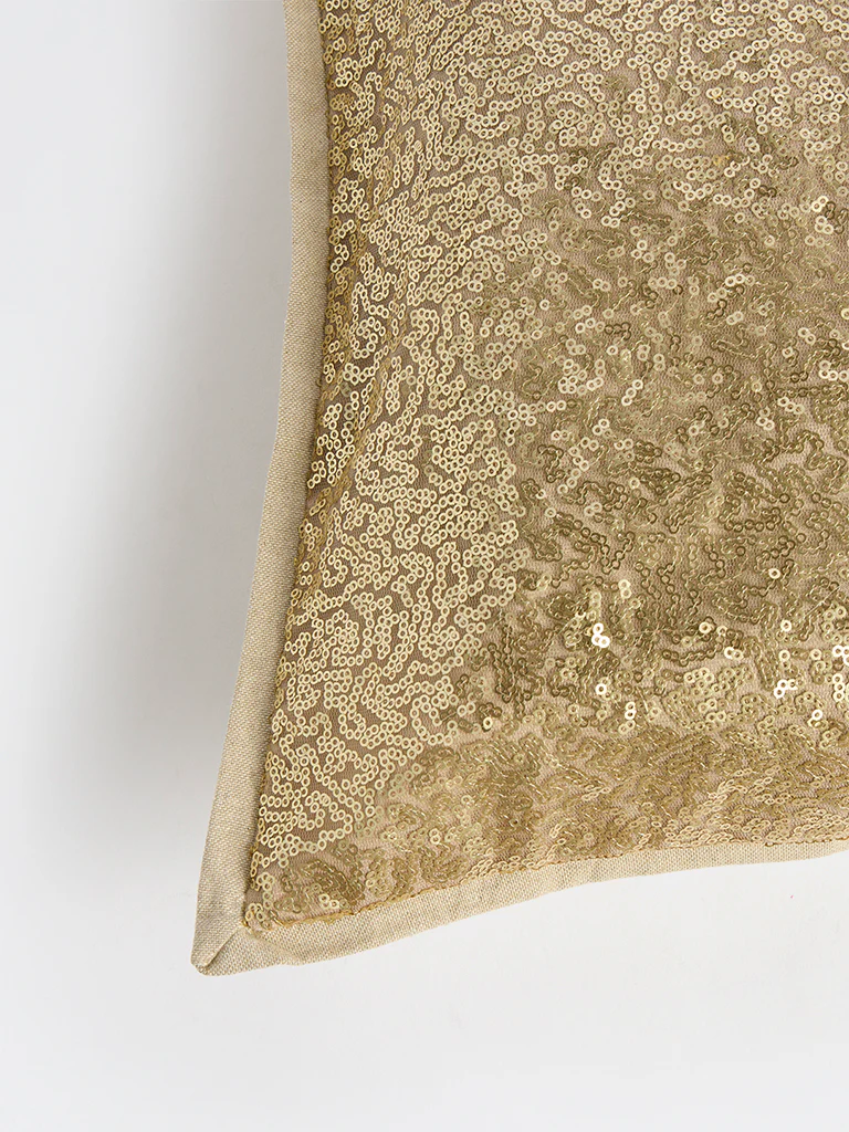 Westside Home Gold Sequin Embellished Cushion Cover - Image 3