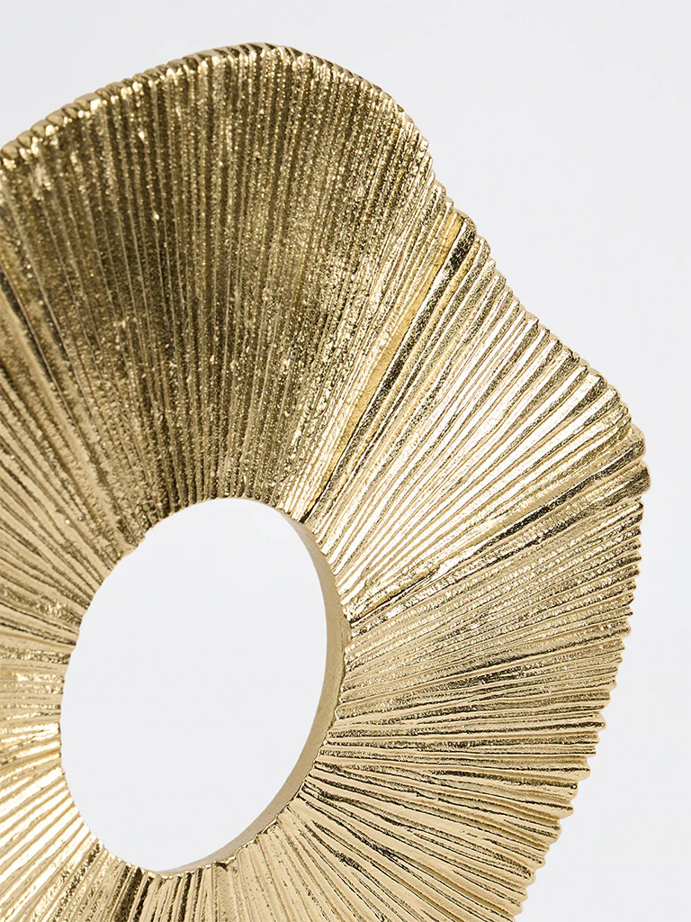 Westside Home Gold Sun Sculpture on Marble Stand - Image 4