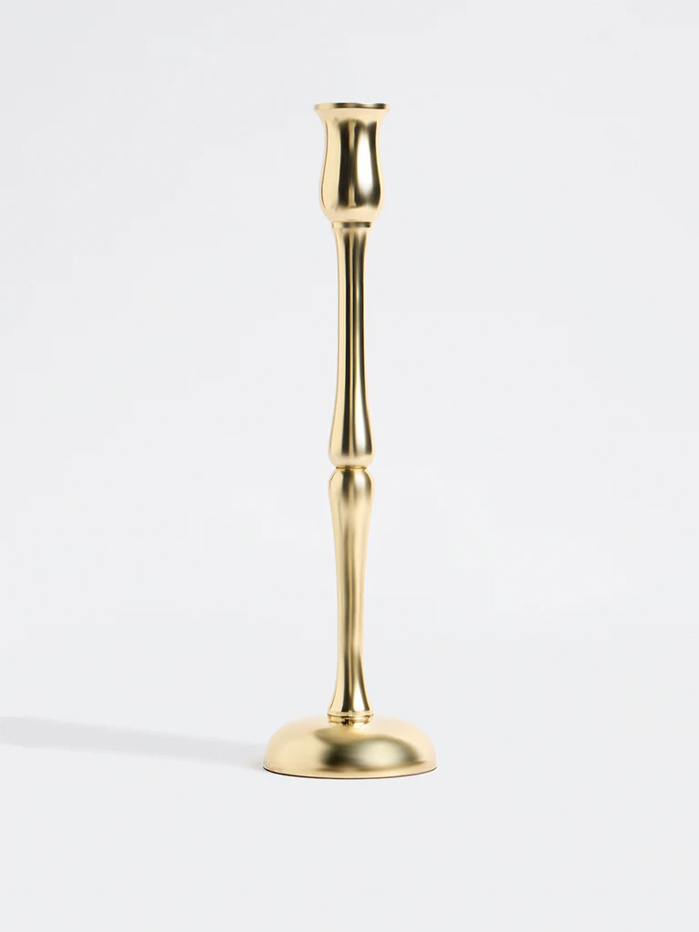 Westside Home Gold Tapered Candle Holder - Image 2
