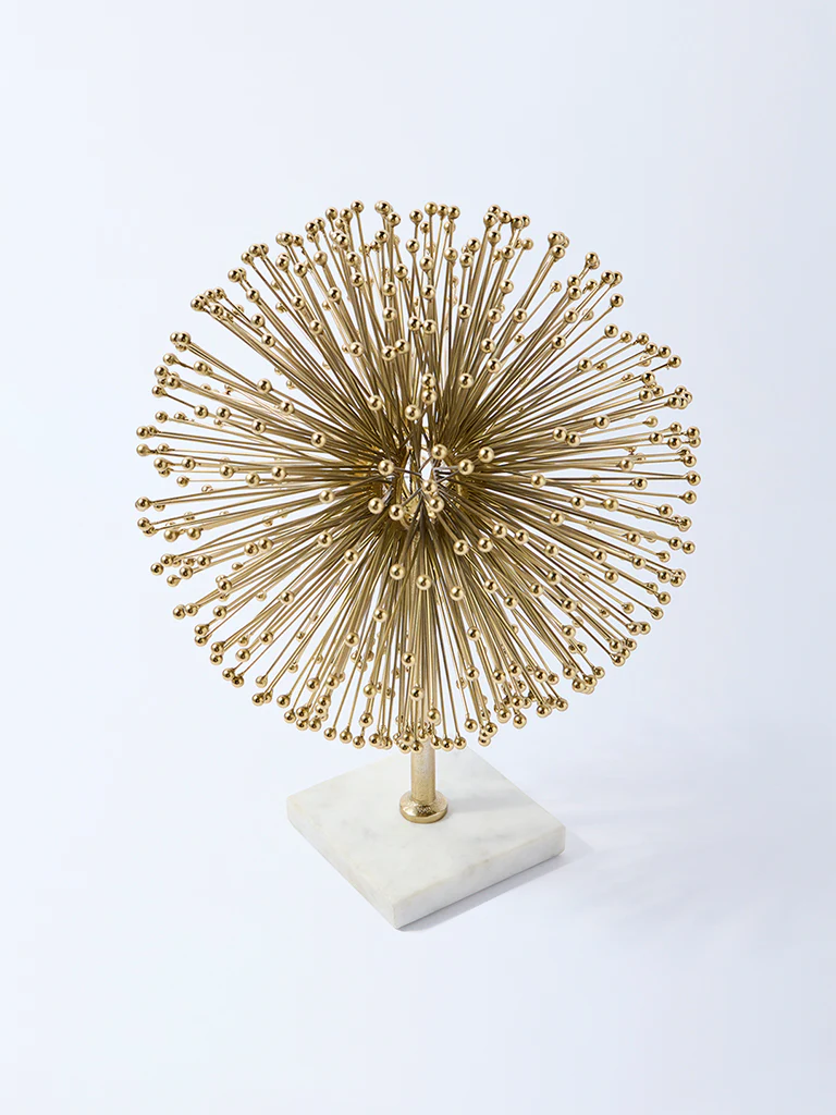 Westside Home Gold Wired Ball Sculpture Decorative Object - Image 2
