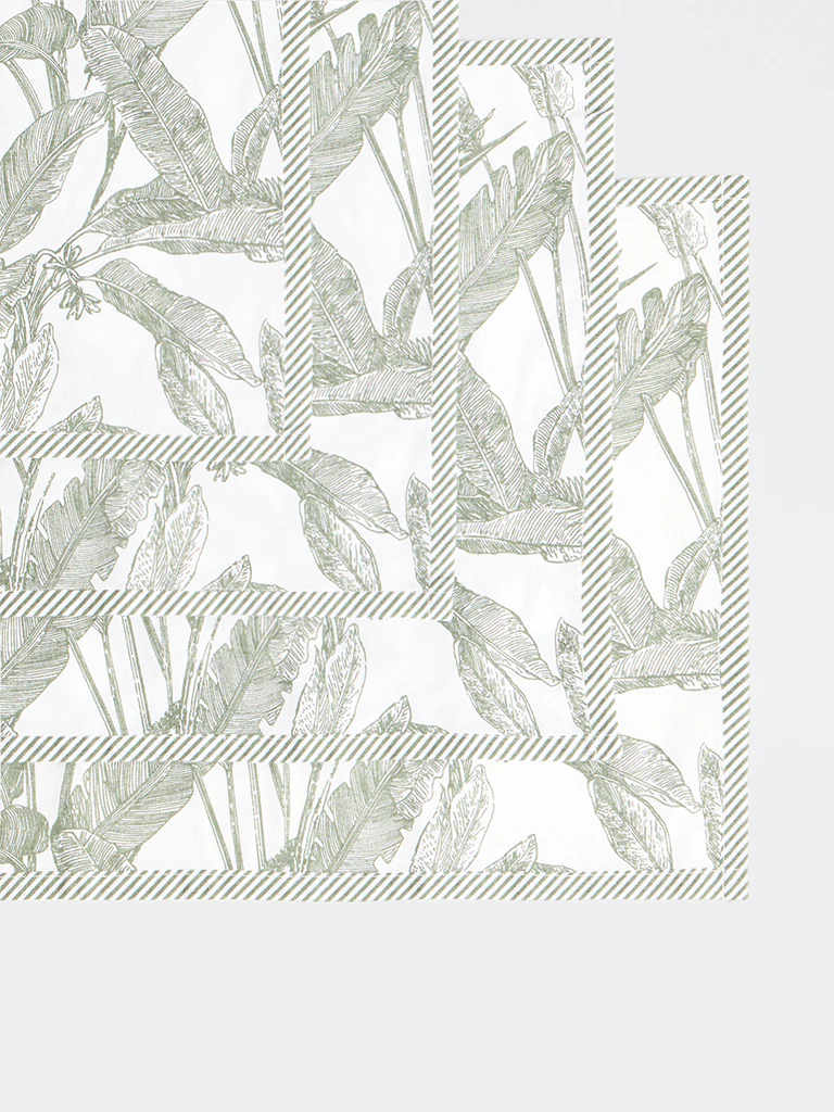 Westside Home Green Botanical Printed Placemat Set - Image 4