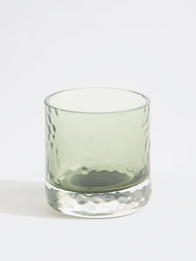 Westside Home Green Hammered Glass Votive Candle Holder - Image 2