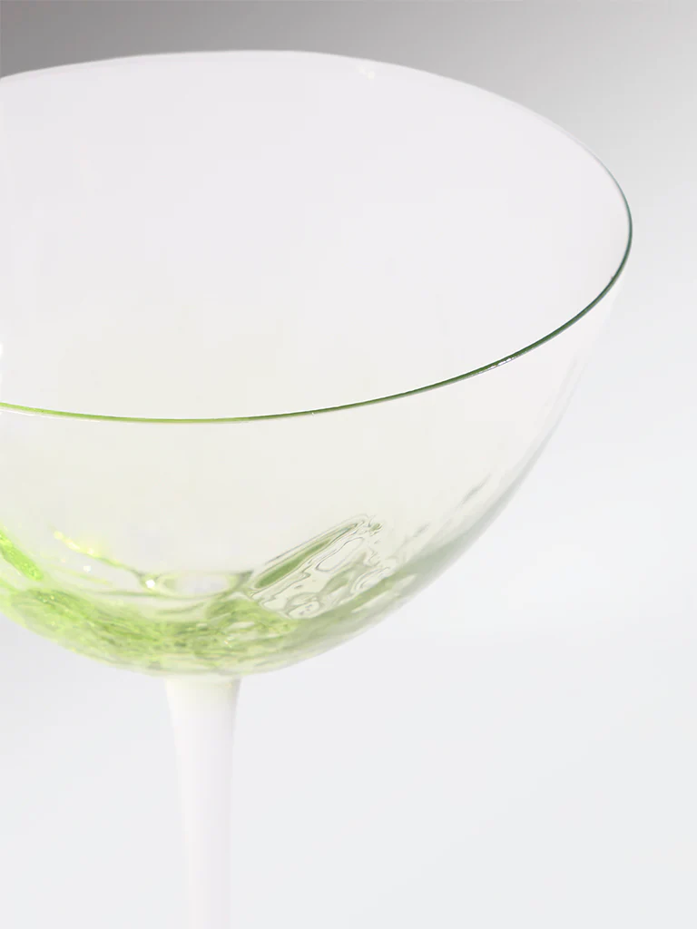 Westside Home Green Lettuce Coupe Glass - Image 3
