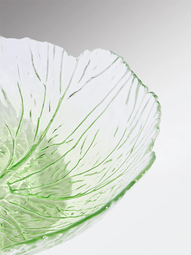Westside Home Green Lettuce Glass Bowl - Large - Image 3