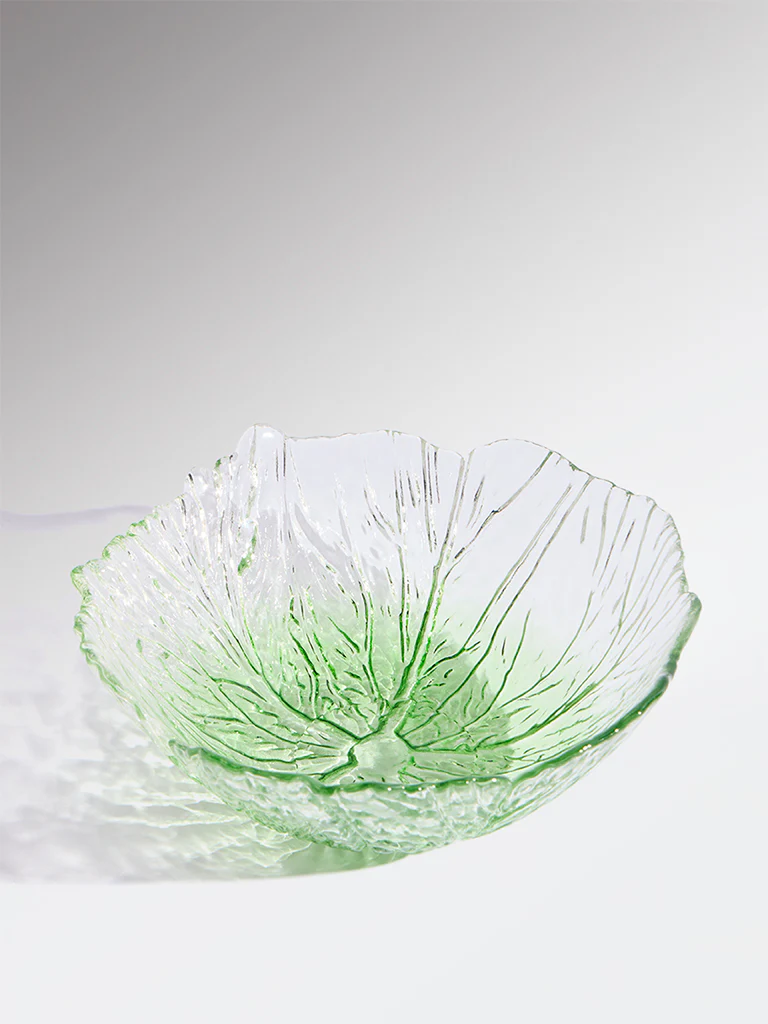 Westside Home Green Lettuce Glass Bowl - Small - Image 2