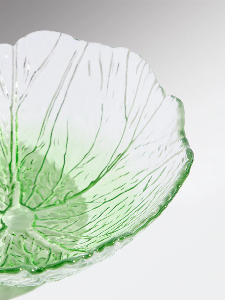 Westside Home Green Lettuce Glass Bowl - Small - Image 3