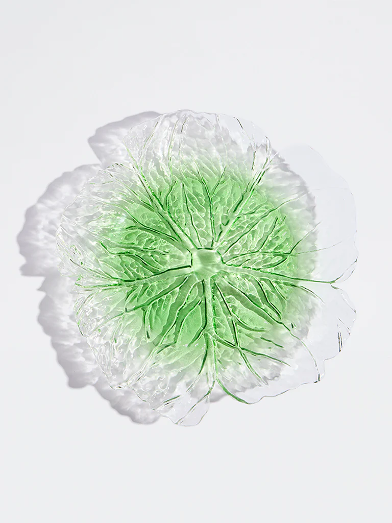 Westside Home Green Lettuce Glass Platter - Small