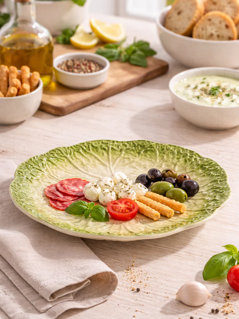 Westside Home Green Lettuce Side Plate - Large