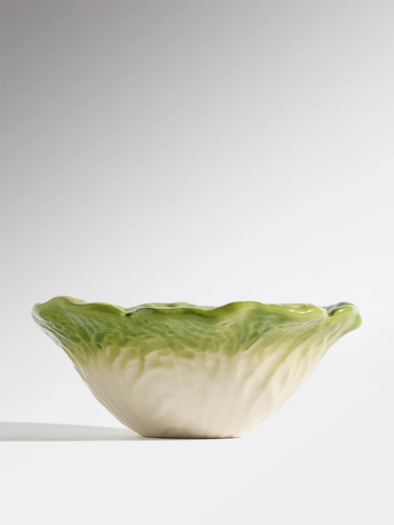 Westside Home Green Lettuce Small Bowl - Image 2