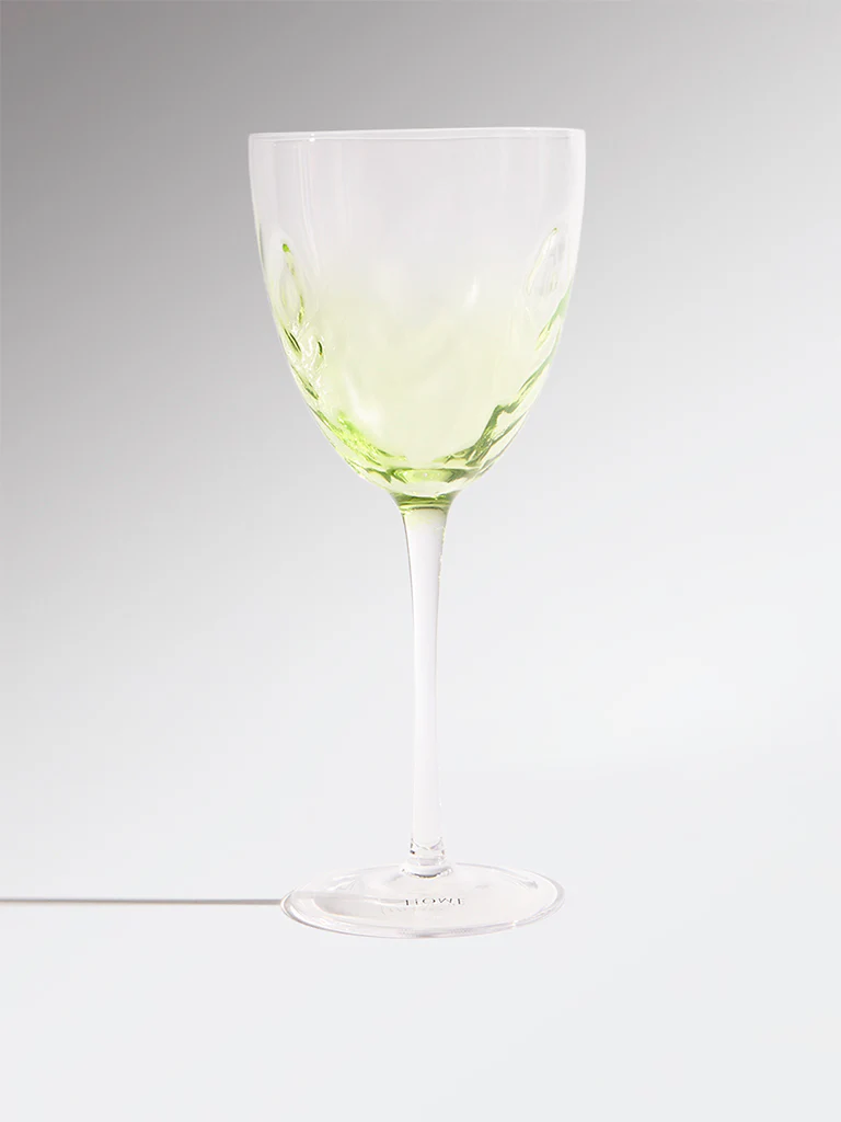 Westside Home Green Lettuce Wine Glass - Image 2