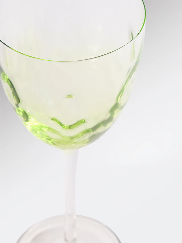 Westside Home Green Lettuce Wine Glass - Image 3