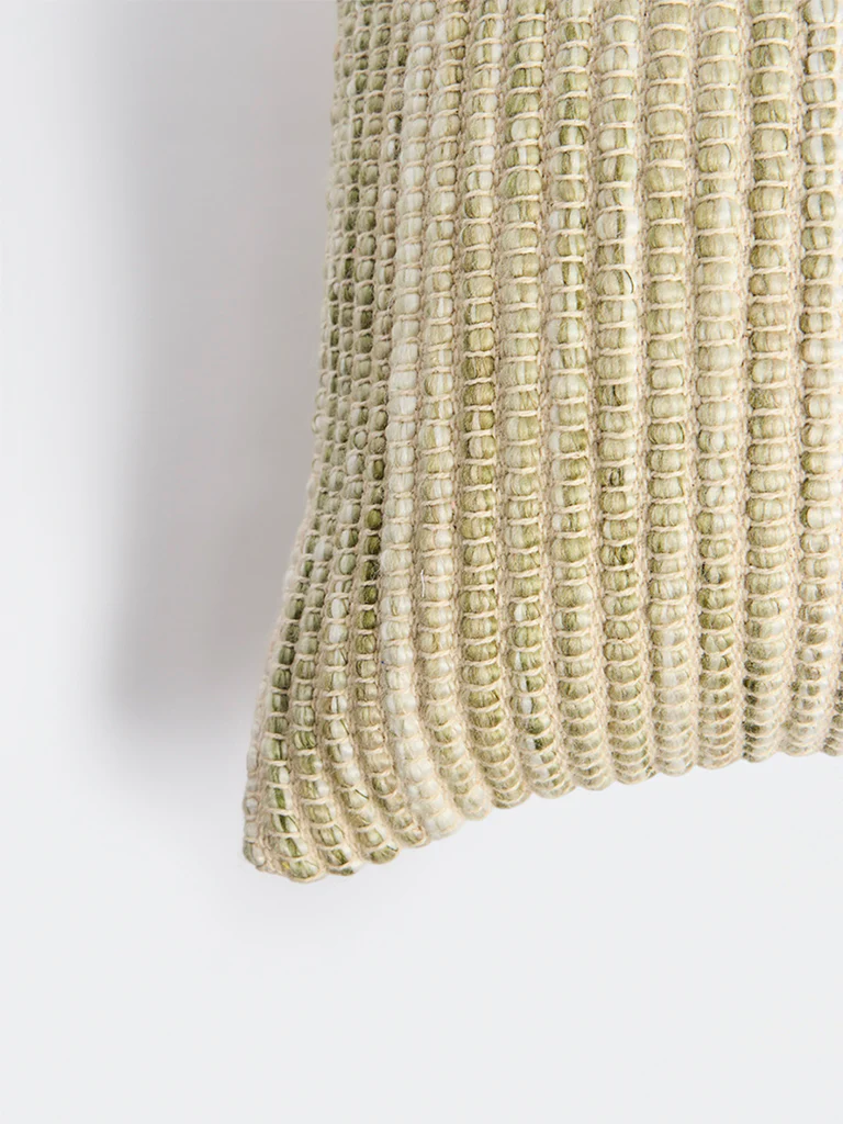 Westside Home Green Textured Cushion Cover - Image 3
