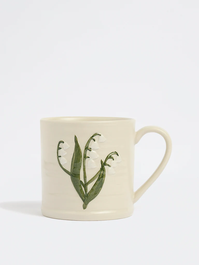 Westside Home Green Tulip Embossed Mug