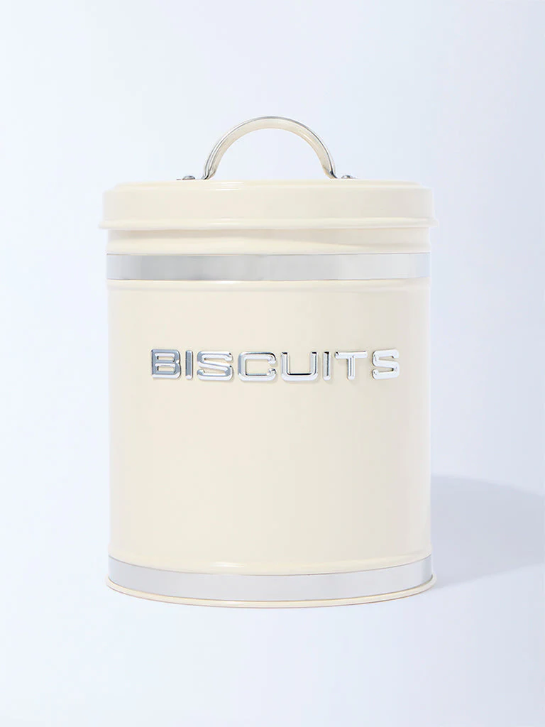 Westside Home Ivory Biscuits Storage Jar with Lid