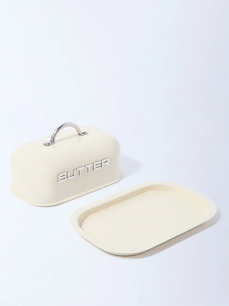 Westside Home Ivory Butter Dish with Lid - Image 2
