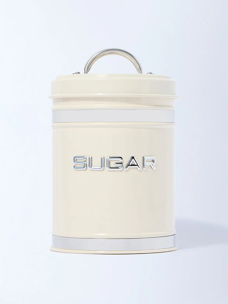 Westside Home Ivory Sugar Storage Jar with Lid