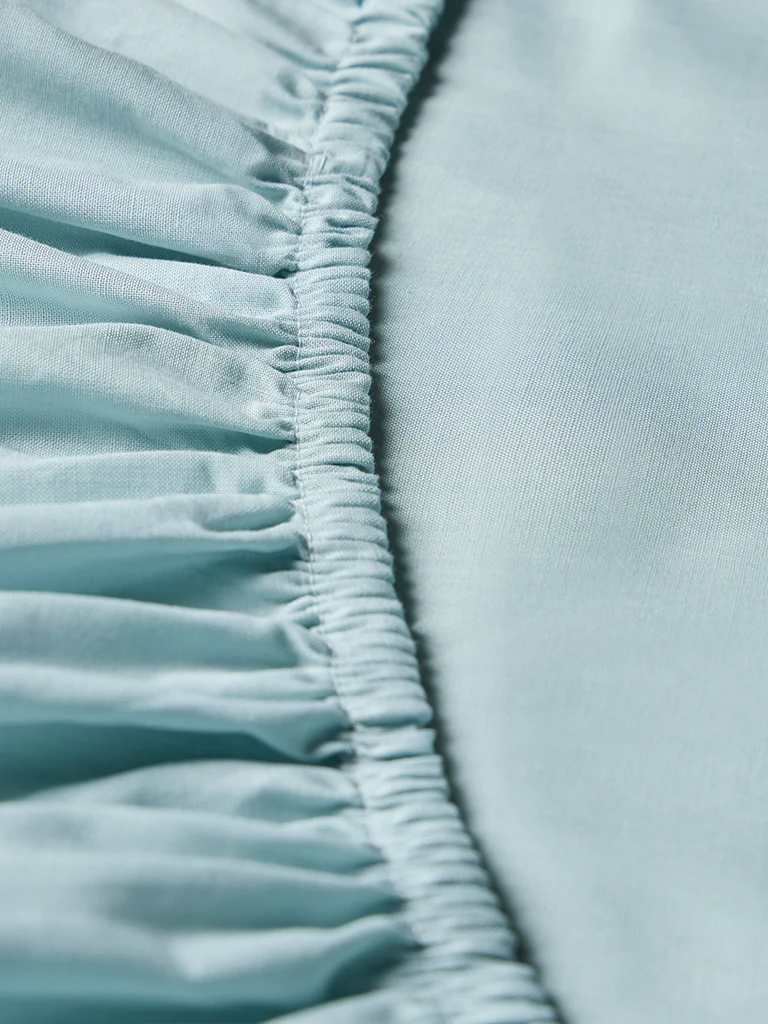 Westside Home Light Blue Solid King Bed Sheet Set - Image 3