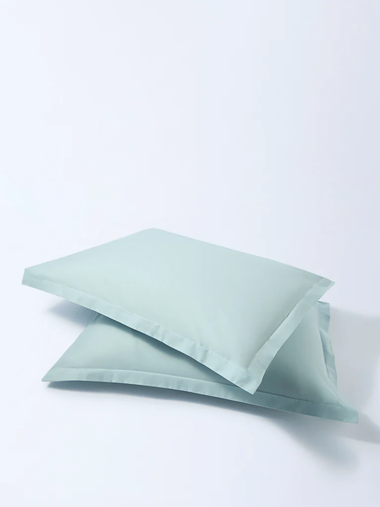 Westside Home Light Blue Solid Pillowcases (Set of 2)
