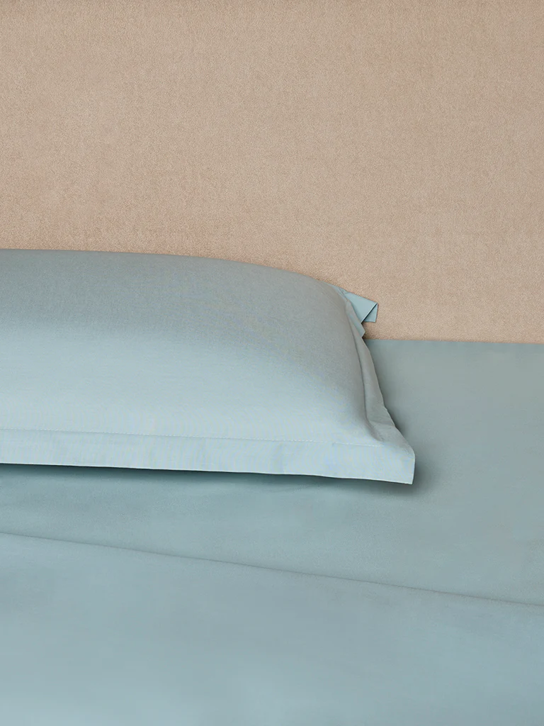Westside Home Light Blue Solid Queen Bed Sheet Set