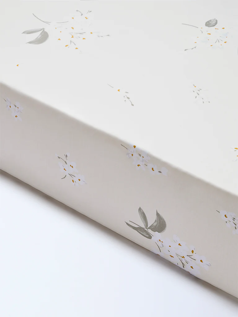 Westside Home Light Yellow Floral Queen Bed Sheet Set - Image 2