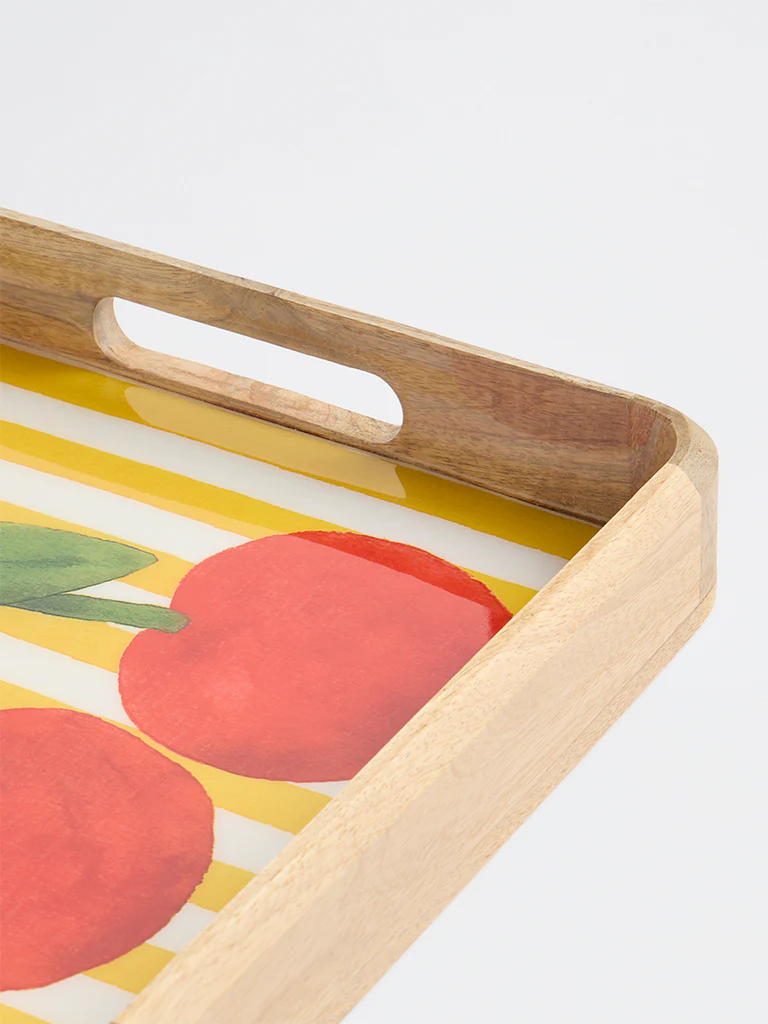 Westside Home Multicolour Cherry Pattern Tray - Image 3