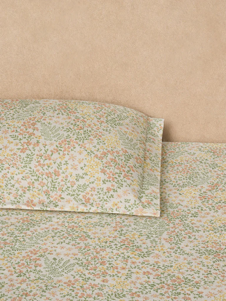 Westside Home Multicolour Floral Pattern King Bed Sheet Set