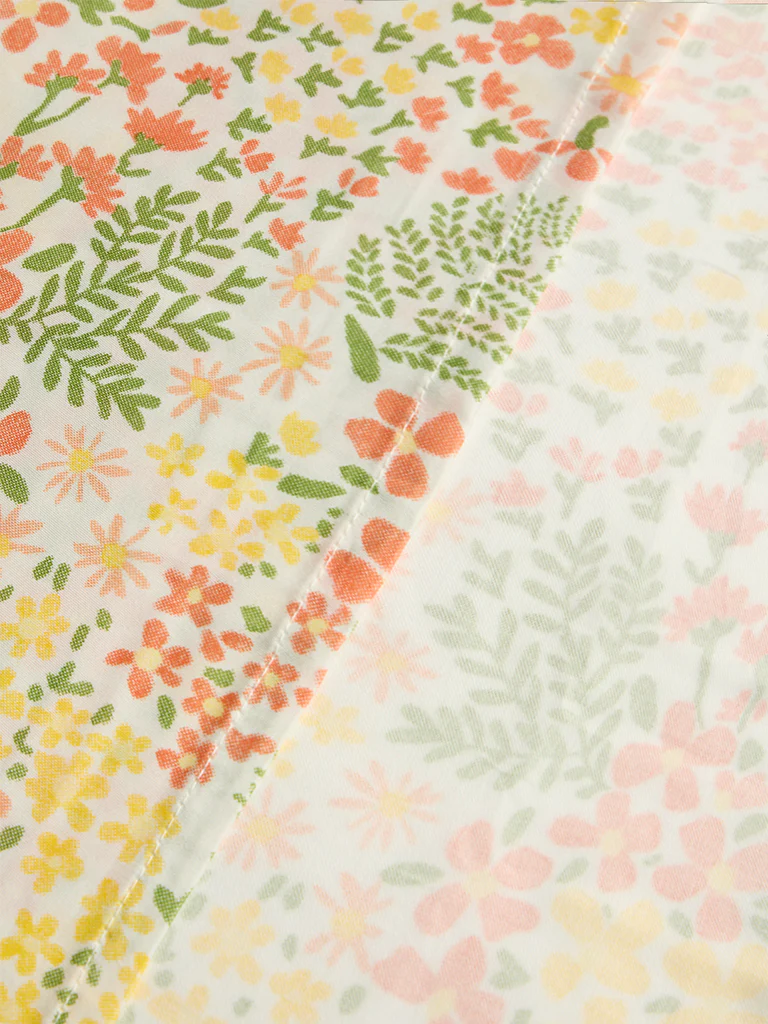 Westside Home Multicolour Floral Pattern King Bed Sheet Set - Image 3