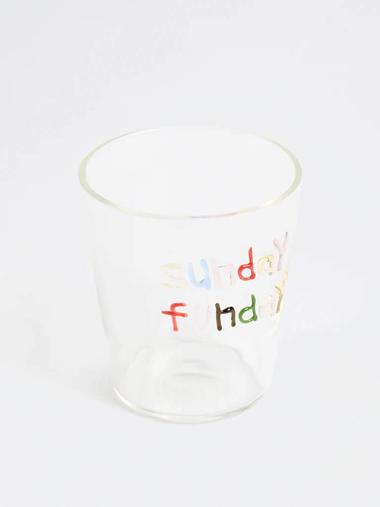 Westside Home Multicolour Text Printed Clear Glass - Image 3