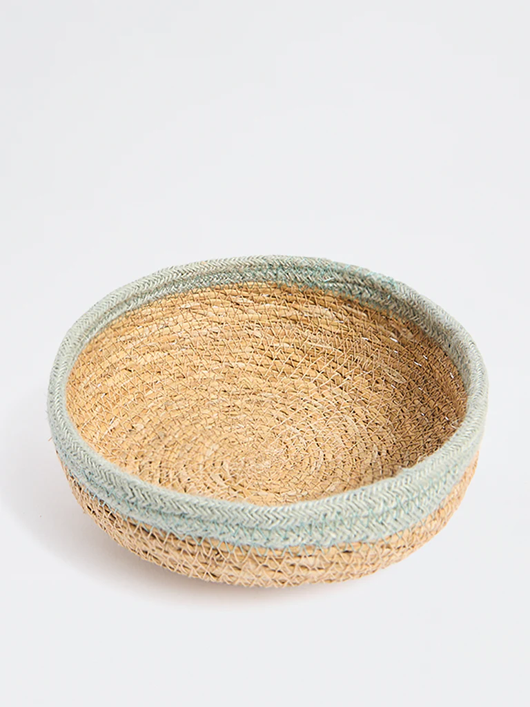 Westside Home Multicolour Woven-Textured Round Baskets (Set of 3) - Image 4