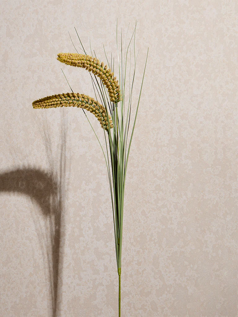 Westside Home Mustard Artificial Corn Grass Plant