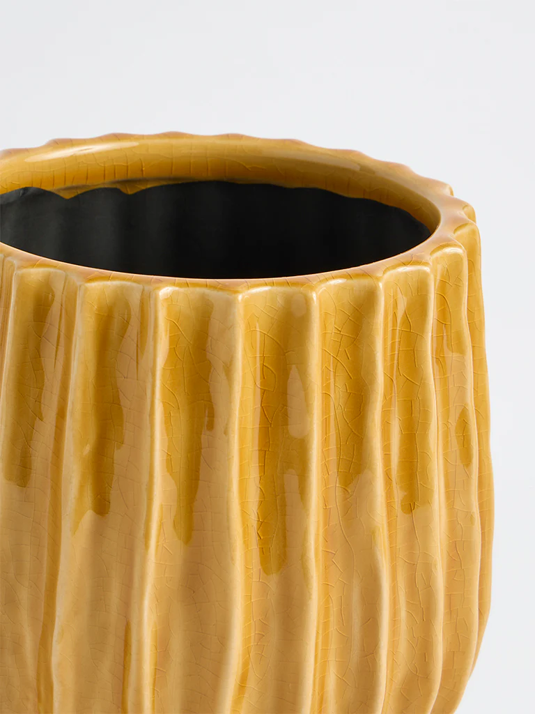 Westside Home Mustard Ribbed Pot - Image 3