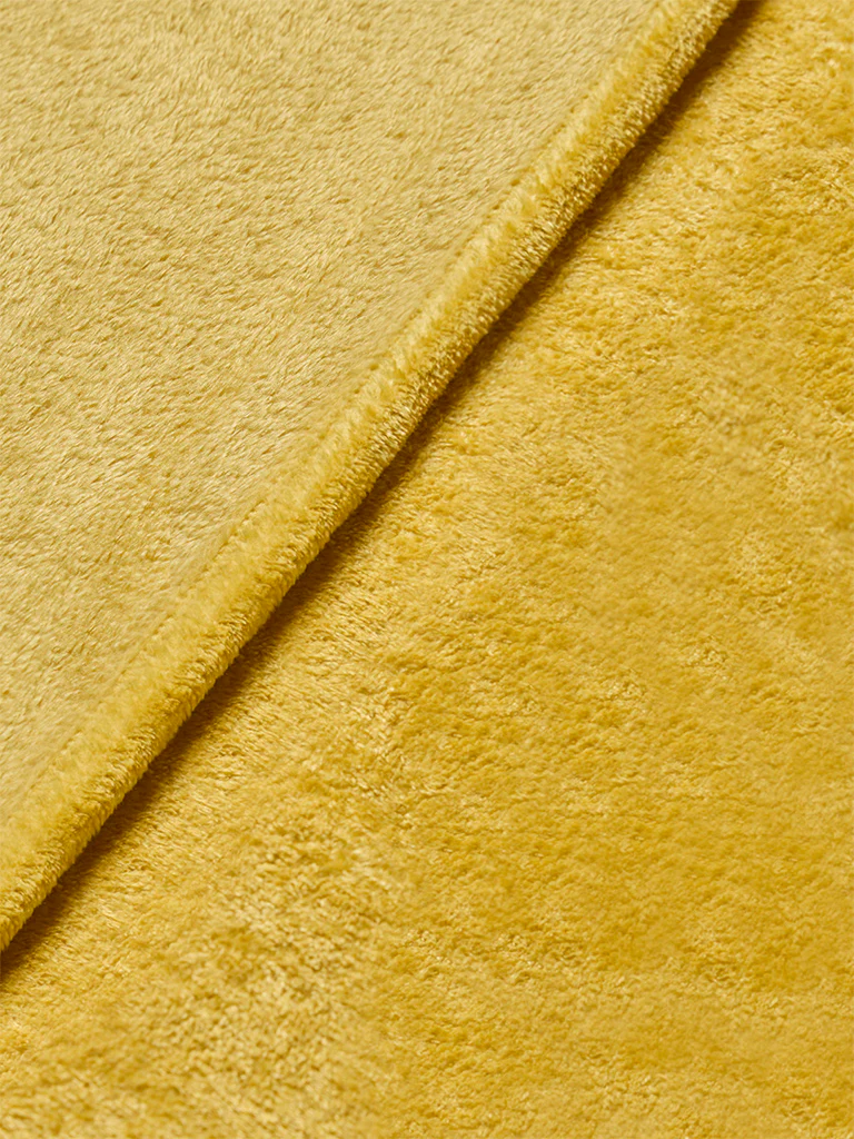 Westside Home Mustard Single Bed Fleece Blanket - Image 3