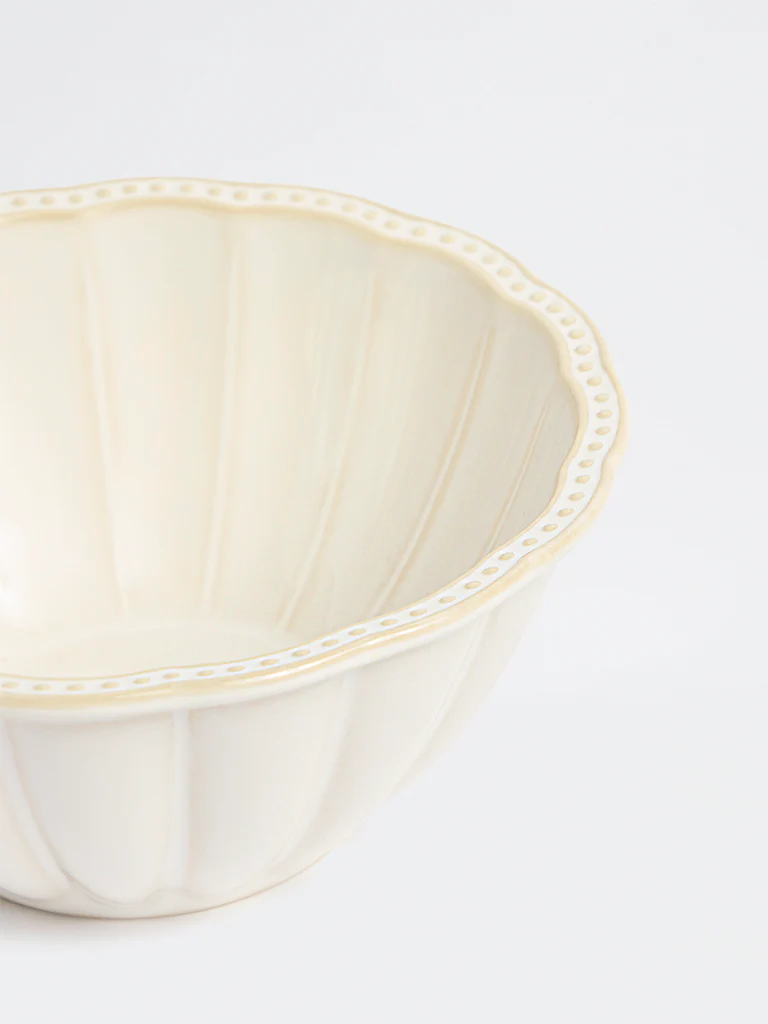 Westside Home Off-White Vera Beaded Bowl - Image 3