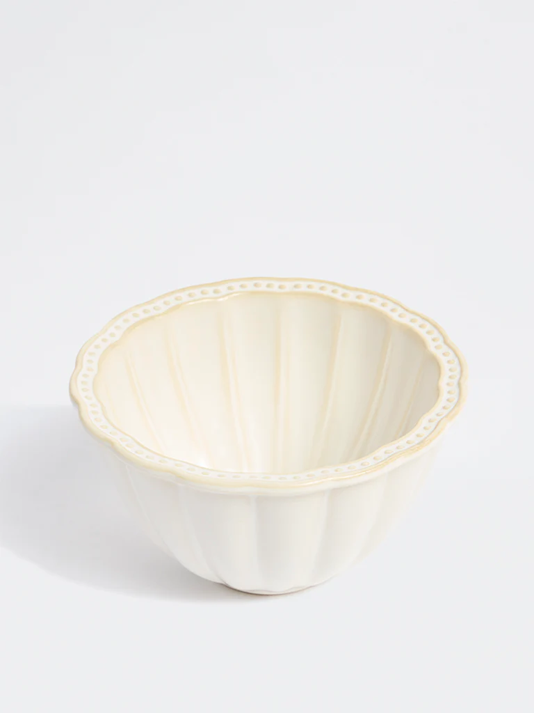 Westside Home Off-White Vera Beaded Bowl - Image 2
